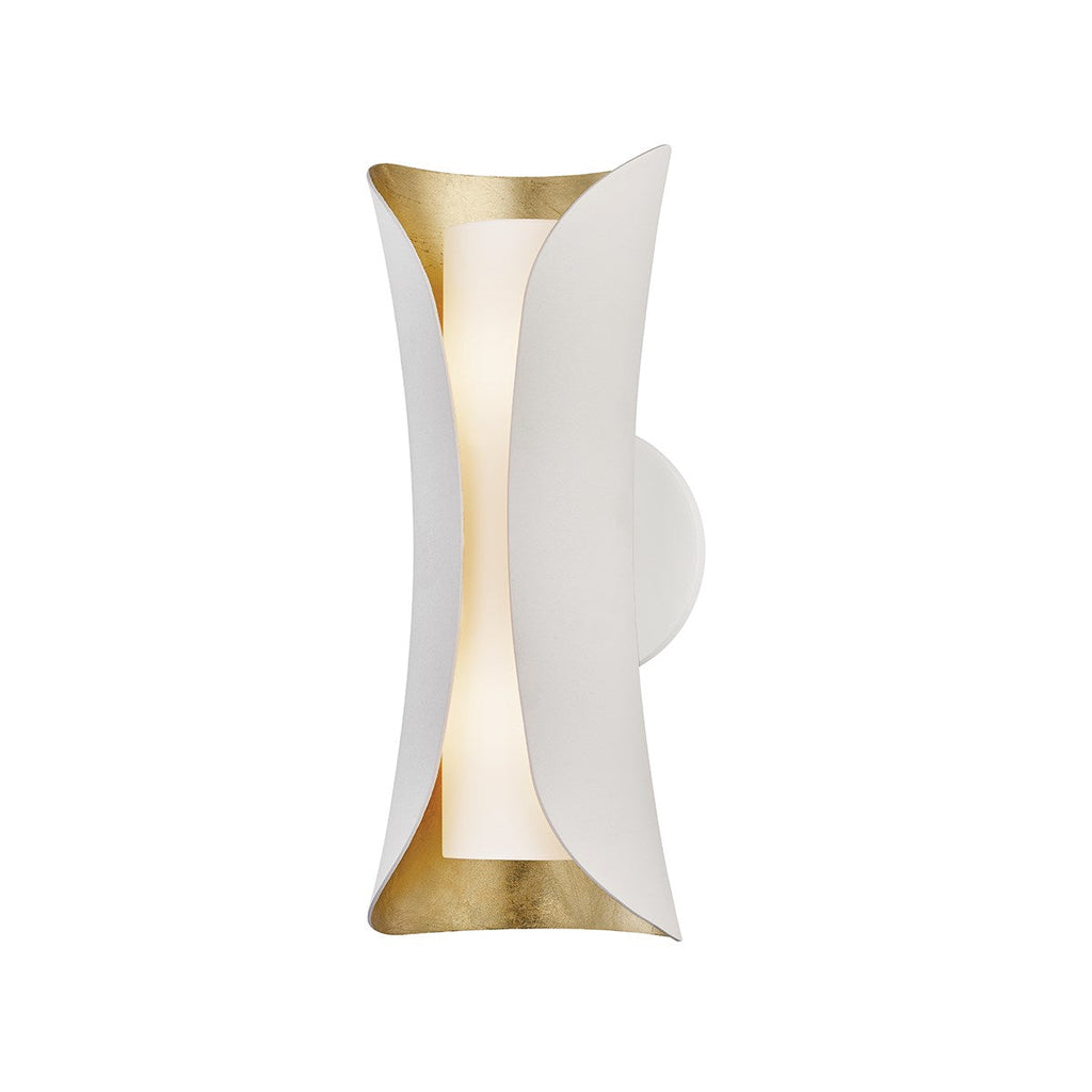 Josie Wall Sconce - Gold Leaf/White