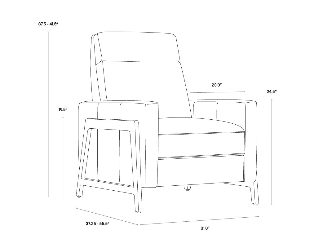 Brandon Recliner : Shalimar Tobacco Leather