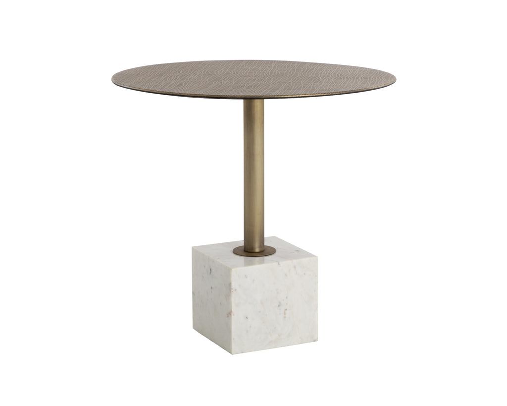 Kata Bistro Table - White Marble - 32"