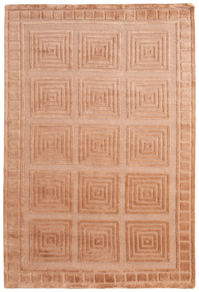 Channels Modern Geometric Tan Gold Area Rug (9'6" x 13'6")