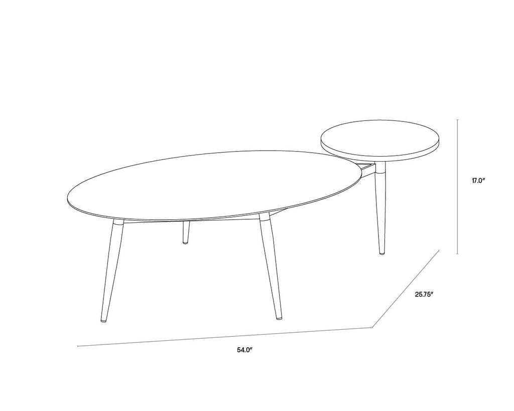 Tuner Coffee Table - Oval