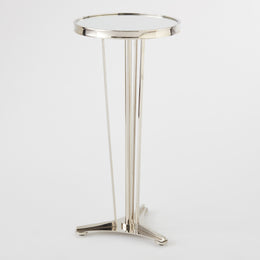 French Moderne Side Table : French Moderne Side Table (Nickel)