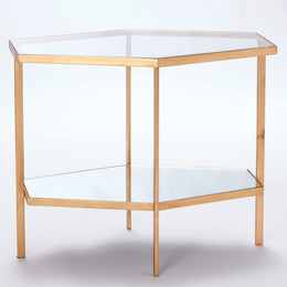 Hexagon Table : Hexagon Table (21" / Gold Leaf)