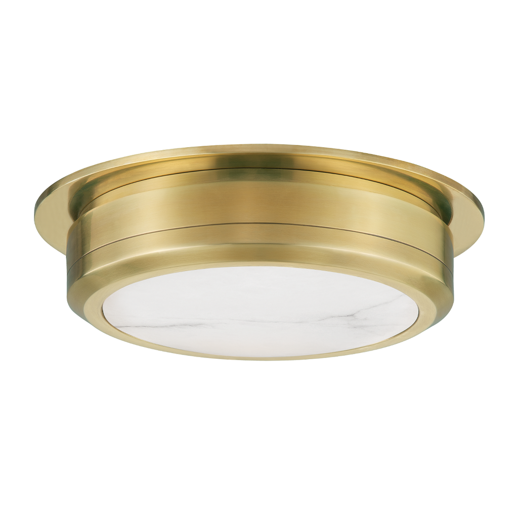 Greenport Flush Mount 4" - Aged Brass