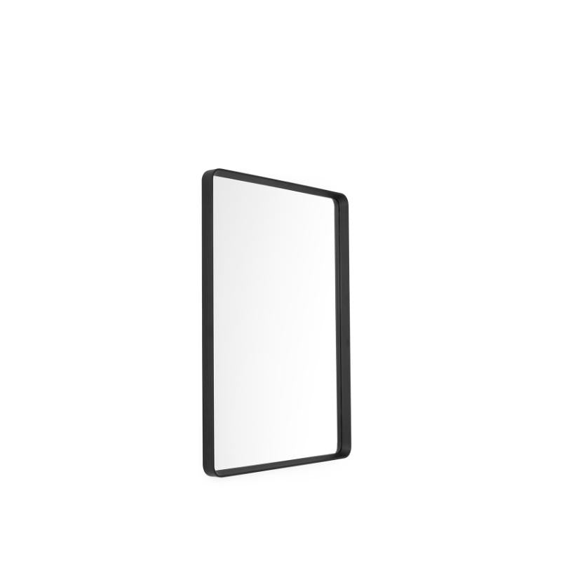 Norm Wall Mirror, Rectangular, Black