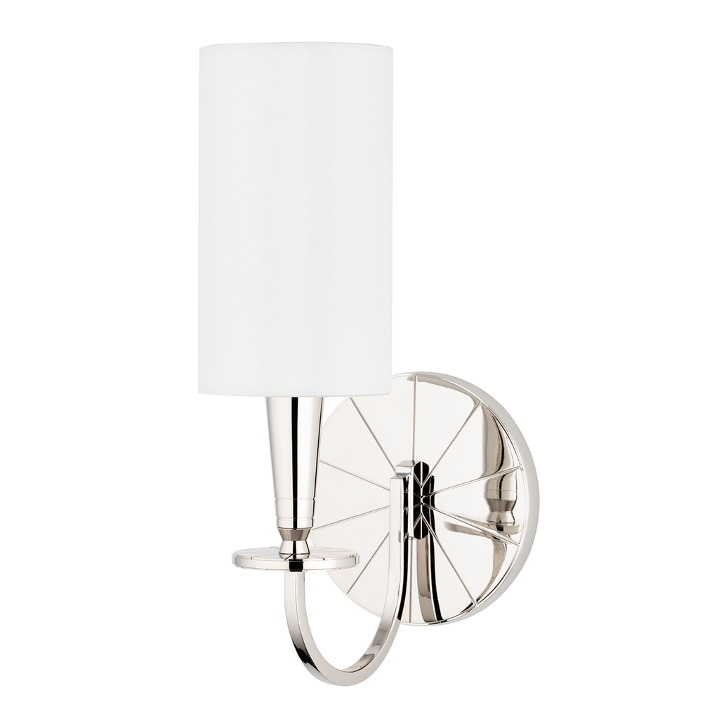 Mason Wall Sconce 12" - Polished Nickel