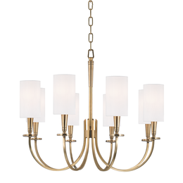 Mason Chandelier 22" - Aged Brass