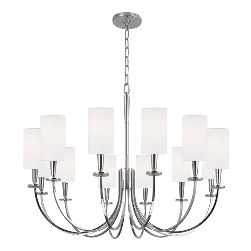 Mason Chandelier 27" - Polished Nickel