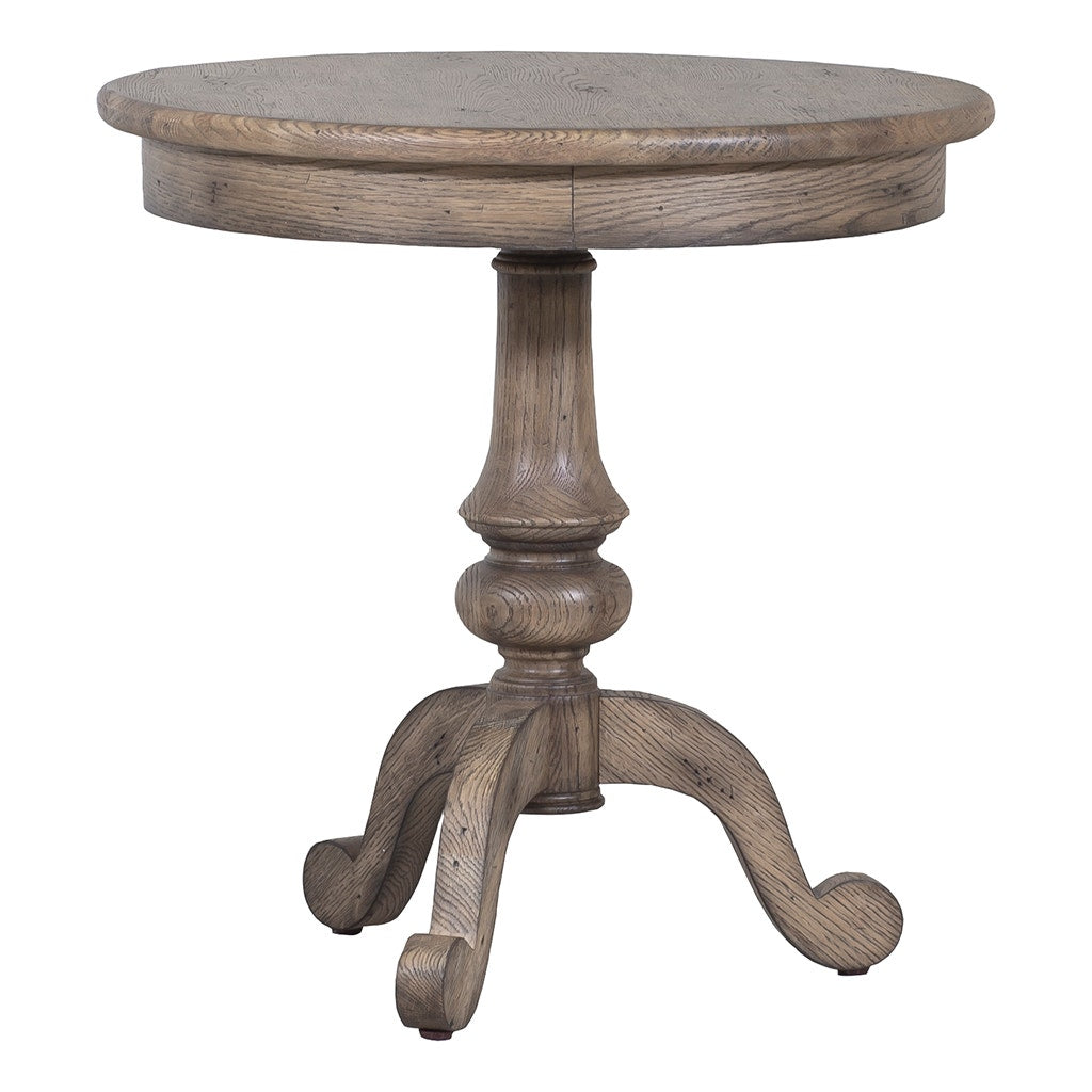 Arcadian Round Pedestal End Table