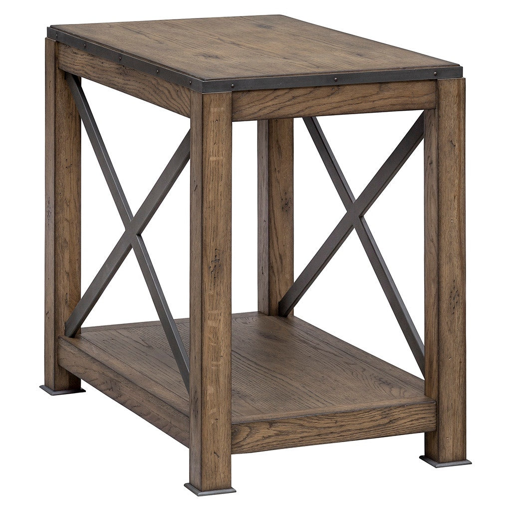 Arcadian Rectangular End Table, X Sides