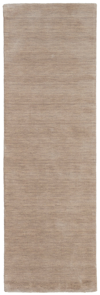 Luna Modern Solid Tan Area Rug (2'6" x 8')