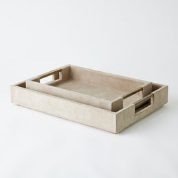 Posh Tray : Posh Tray (Large / Parchment Suede)