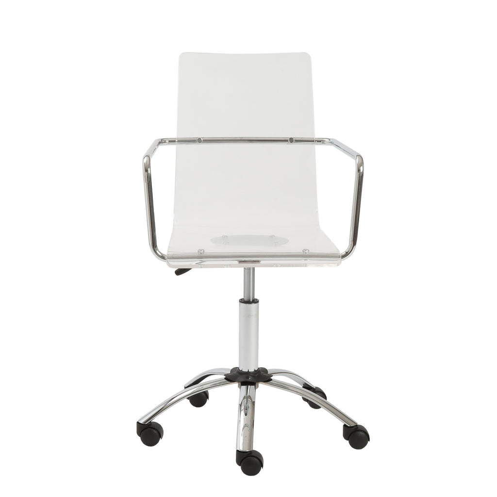 Chloe Office Chair - Clear,Chrome Base
