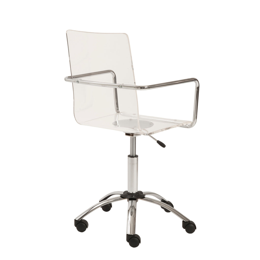 Chloe Office Chair - Clear,Chrome Base