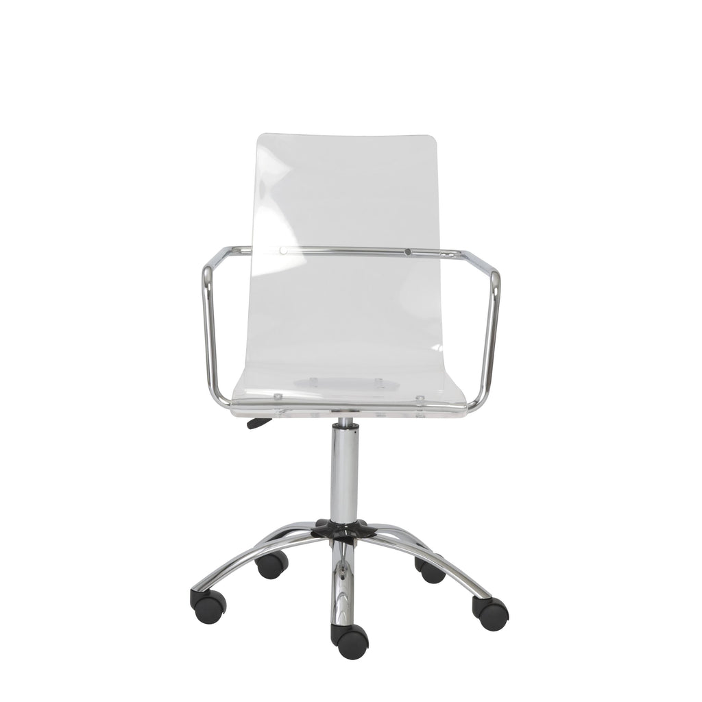 Chloe Office Chair - Clear,Chrome Base