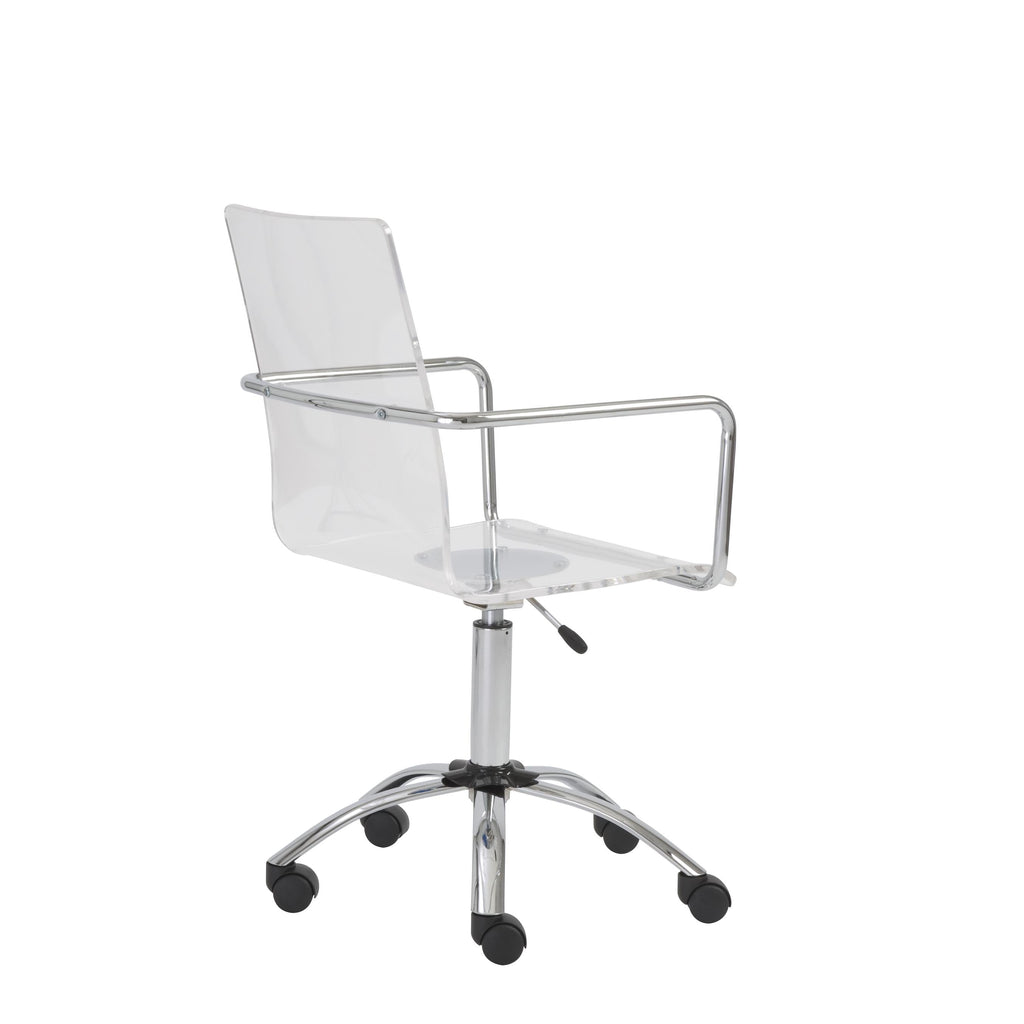 Chloe Office Chair - Clear,Chrome Base