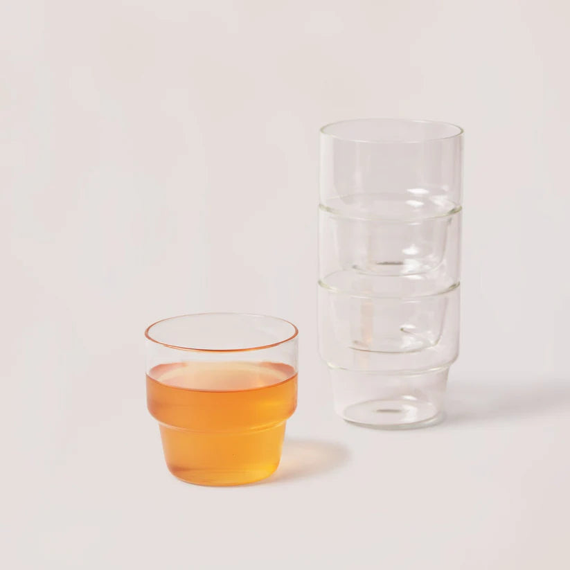 Stackable Glass Tumbler - Set of 4