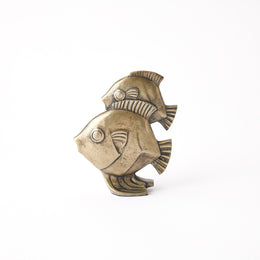 Fishy Sculpture, Antique Brass