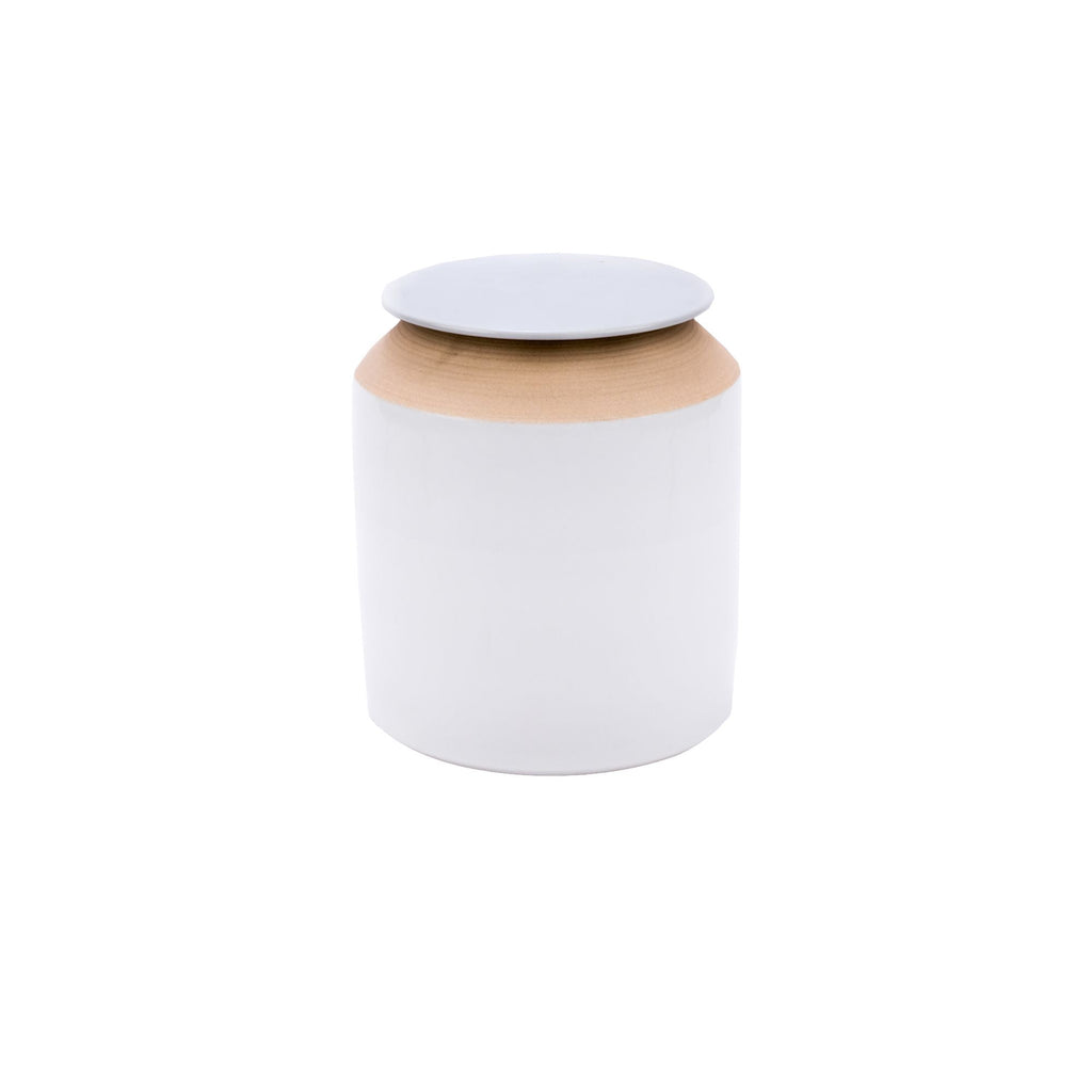 Matte White Lidded Jar Large