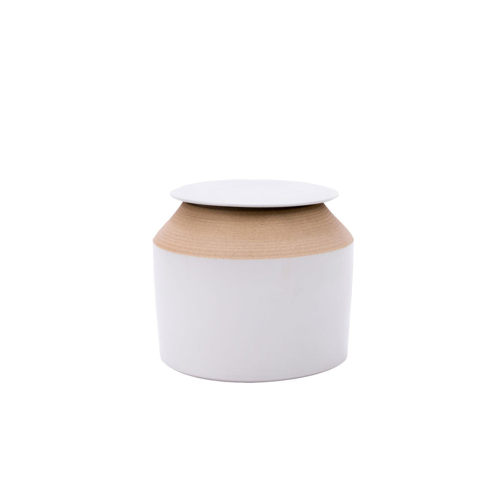 Matte White Lidded Jar Small