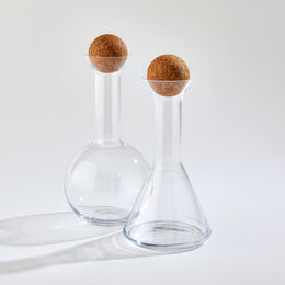 Chemistry Triangle Decanter with Cork Stopper, Chemistry Triangle Decanter w/Cork Stopper