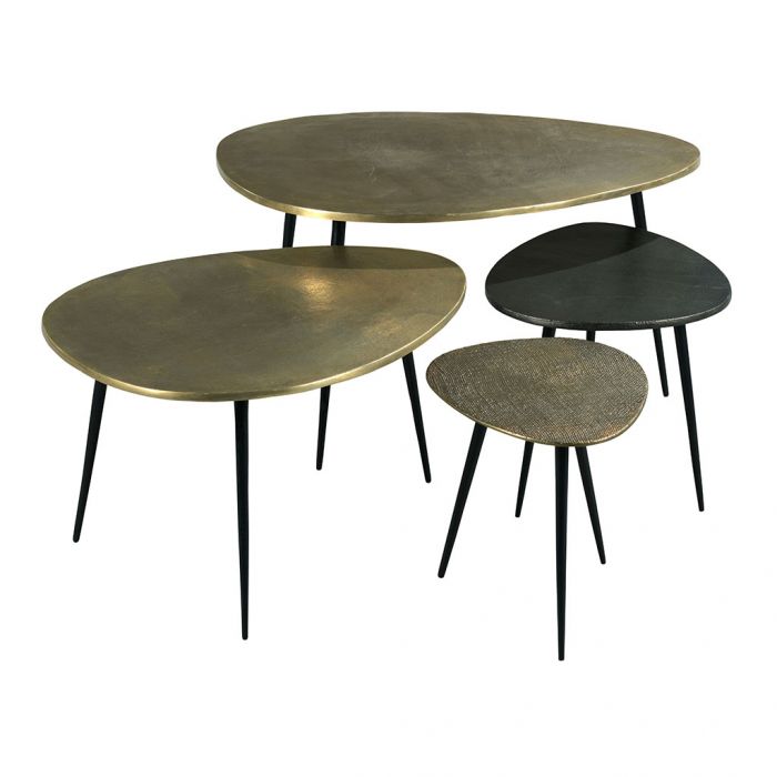 Soulful Textures Skipping Stone Nesting Cocktail Table