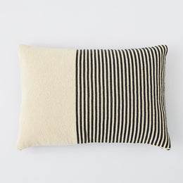 Striped Beaded Lumbar Pillow