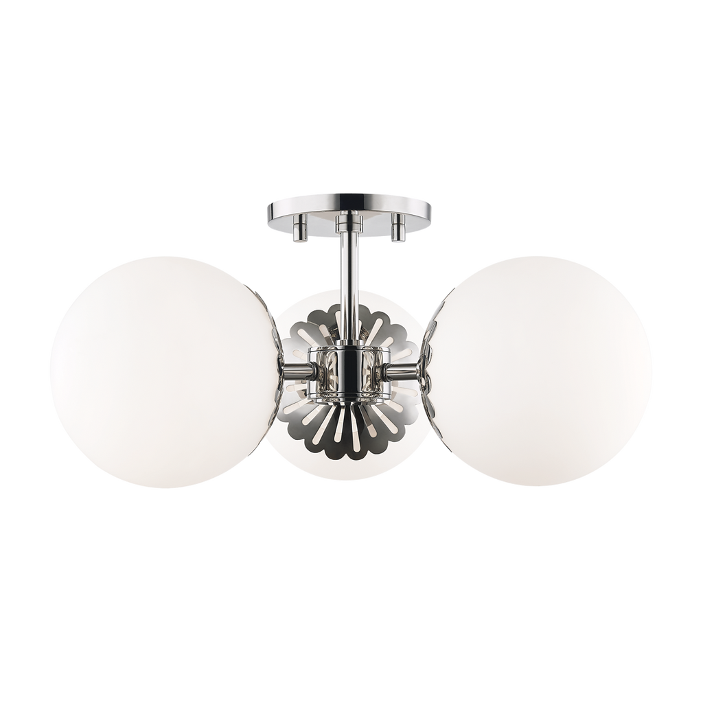 Paige Semi Flush - Polished Nickel