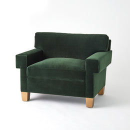 Square Arm Chair : Square Arm Chair (Green Velvet)