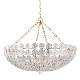 Floral Park Chandelier 27" - Aged Brass