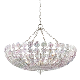 Floral Park Chandelier 27" - Polished Nickel