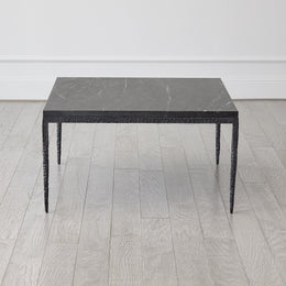 Forrester Cocktail Table, Blackened/Flamed Marble