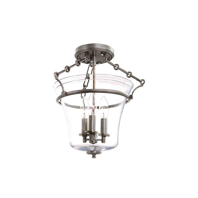 Eaton Semi Flush 13" - Historic Nickel