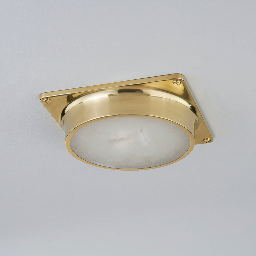 Greenwich Flush Mount, Aged Brass