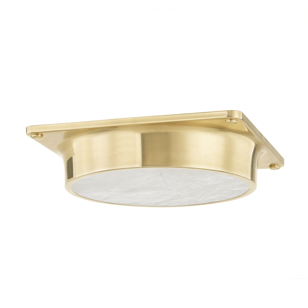 Greenwich Flush Mount, Aged Brass