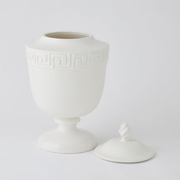 Villa Greek Key Urn : Villa Greek Key Urn (Matte White)