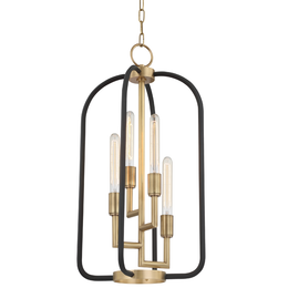 Angler Chandelier 28" - Aged Brass