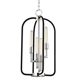 Angler Chandelier 28" - Polished Nickel