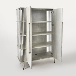 Arbor Tall Cabinet, Whitewashed Finish