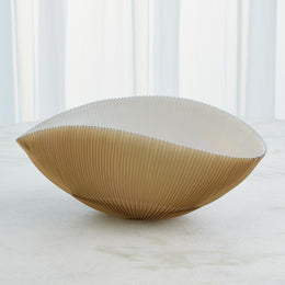 Pleated Bowl : Pleated Bowl (Large / Camel/Ivory)