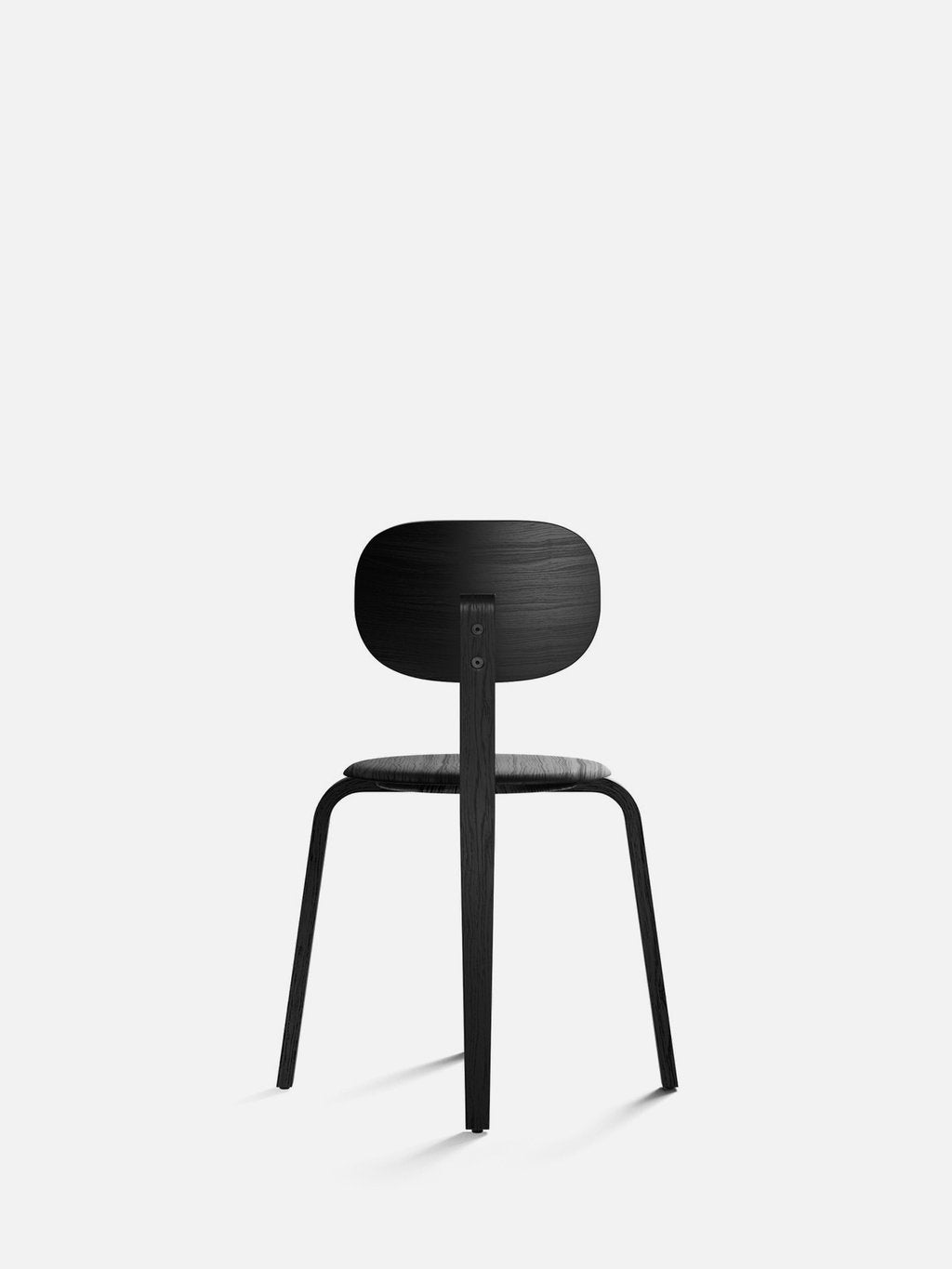 Afteroom Wooden Dining Chair - Black Non-Upholstered