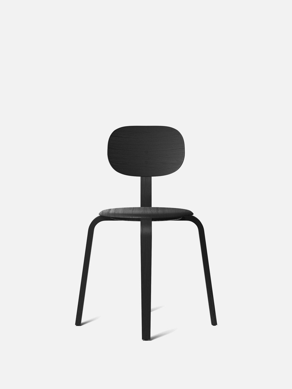 Afteroom Wooden Dining Chair - Black Non-Upholstered