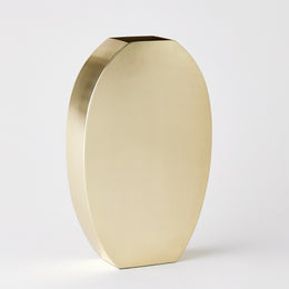 Squared Oval Vase : Squared Oval Vase (Large / Brass)