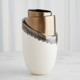 Slant Stack Vase : Slant Stack Vase (Large / Reactive Bronze)