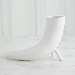 Cornucopia Vase, Matte White