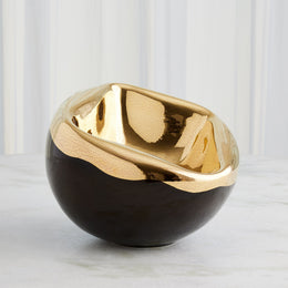 Squished Bowl : Squished Bowl (Large / Gold Crackle)