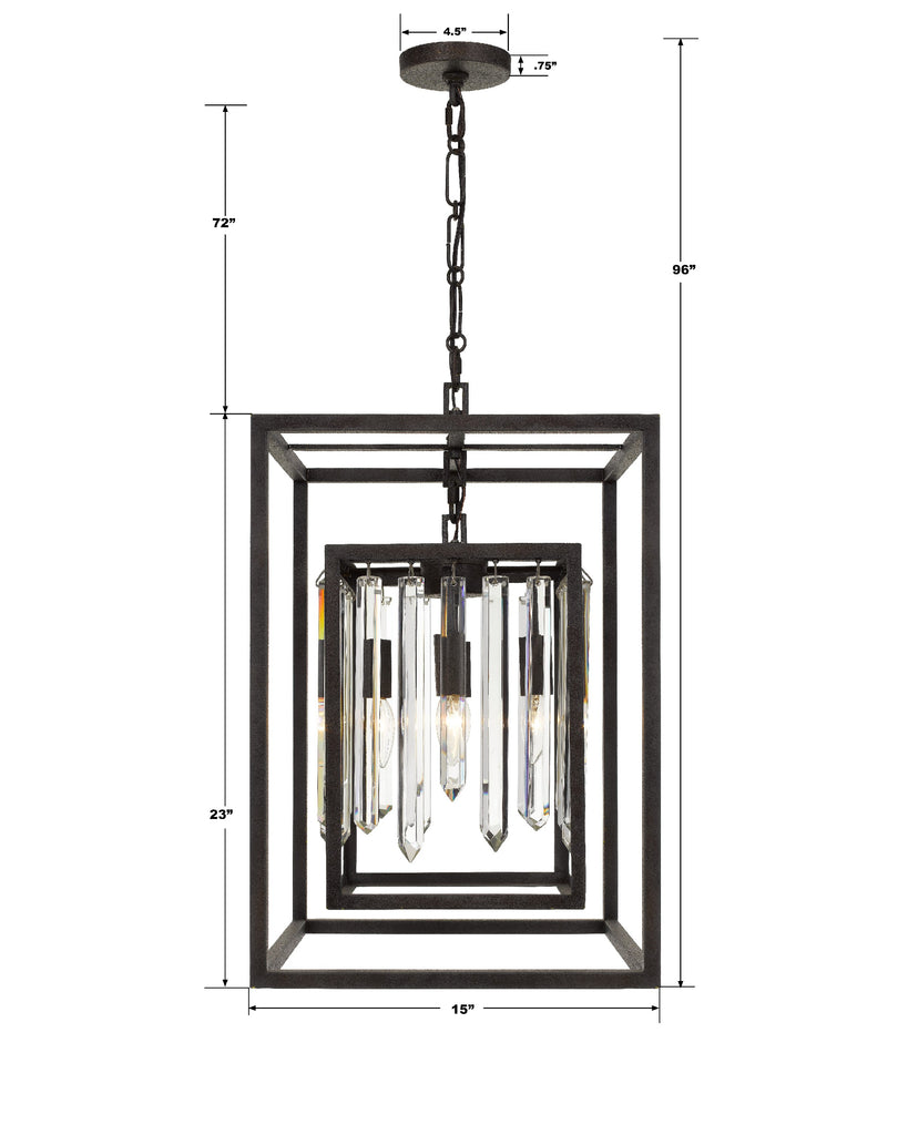 Hollis 4 Light Lantern Chandelier