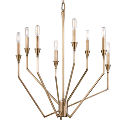 Archie Chandelier 31" - Aged Brass