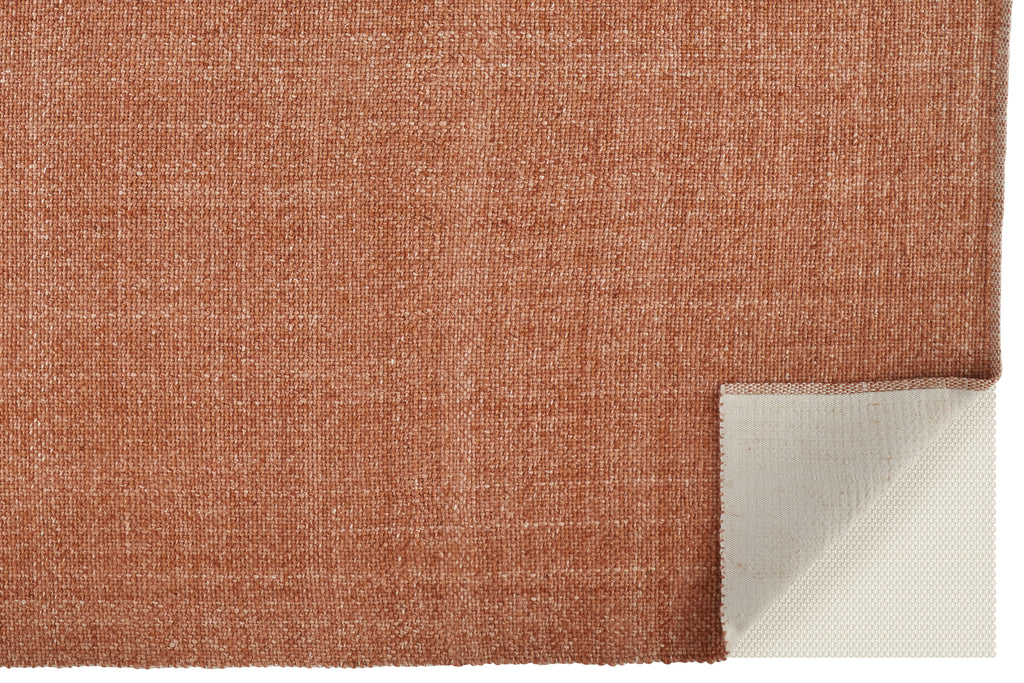 Naples Transitional Solid Orange Area Rug (5' x 8')