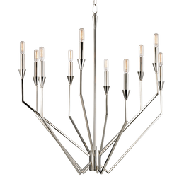 Archie Chandelier 35" - Polished Nickel